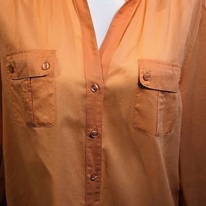 Chico's  Sheer 100% Cotton Blouse Size 12